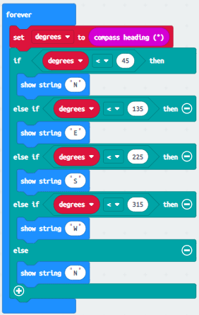 Makecode compass sensor program