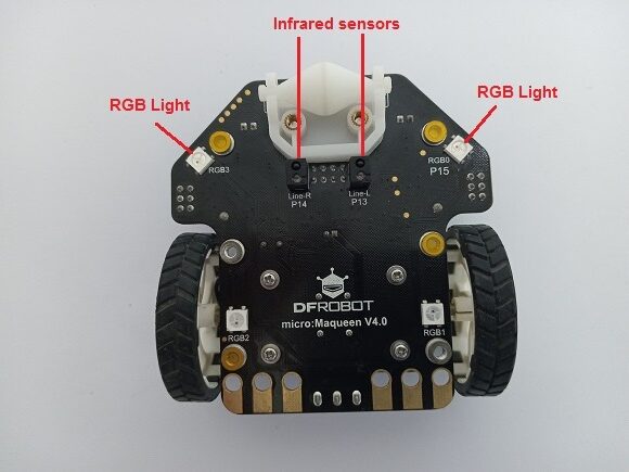 Maqueen robot components for the Microbit board