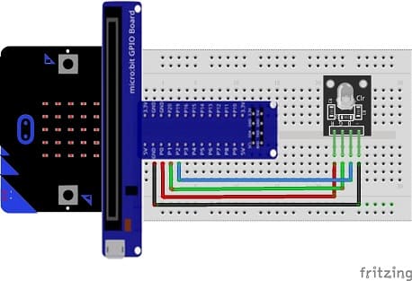 Montage de la carte Micro:bit avec le module LED RGB