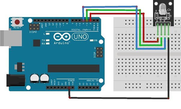 Montage de la carte Arduino UNO avec le module LED RGB