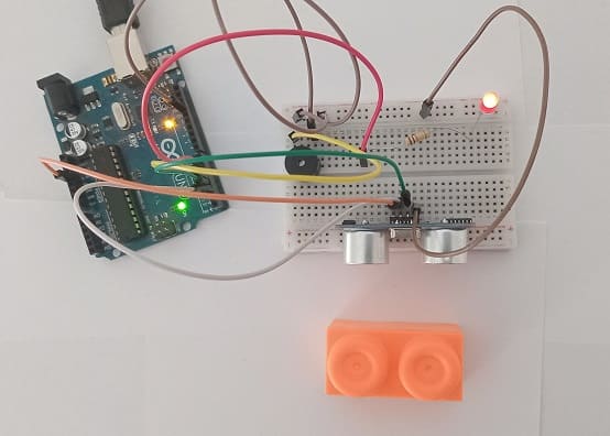 Schéma de câblage du système de détection d'obstacles contrôlé par Arduino